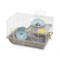 Imac Criceti 9 Hamster Cage With Tube & Wheel Coffee